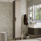 Aukšta vonios spintelė Kalune Design, ruda kaina ir informacija | Vonios spintelės | pigu.lt