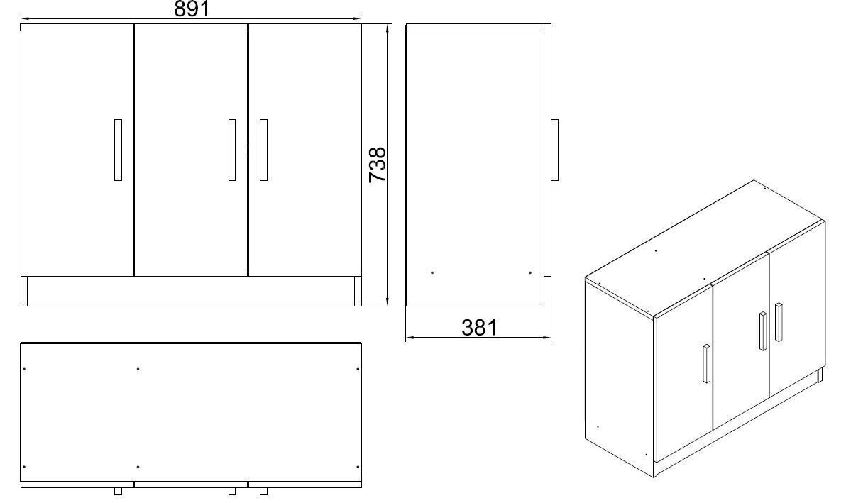 Komoda Kalune Design, ruda/pilka цена и информация | Komodos | pigu.lt