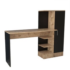 Письменный стол Kalune Design CT2, коричневый/черный цена и информация | Компьютерные, письменные столы | pigu.lt