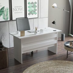 Rašomojo stalo ir kavos staliuko komplektas Kalune Design VO8, baltas kaina ir informacija | Kompiuteriniai, rašomieji stalai | pigu.lt