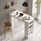 Baro stalas Kalune Design, baltas цена и информация | Virtuvės ir valgomojo stalai, staliukai | pigu.lt