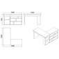 Rašomasis stalas Kalune Design CT5, rudas/juodas kaina ir informacija | Kompiuteriniai, rašomieji stalai | pigu.lt