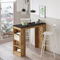 Baro stalas Kalune Design, rudas/juodas цена и информация | Virtuvės ir valgomojo stalai, staliukai | pigu.lt