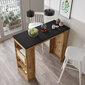 Baro stalas Kalune Design, rudas/juodas цена и информация | Virtuvės ir valgomojo stalai, staliukai | pigu.lt