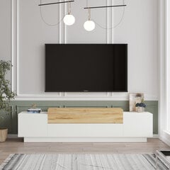 ТВ столик Kalune Design FD1, коричневый/белый цена и информация | Тумбы под телевизор | pigu.lt