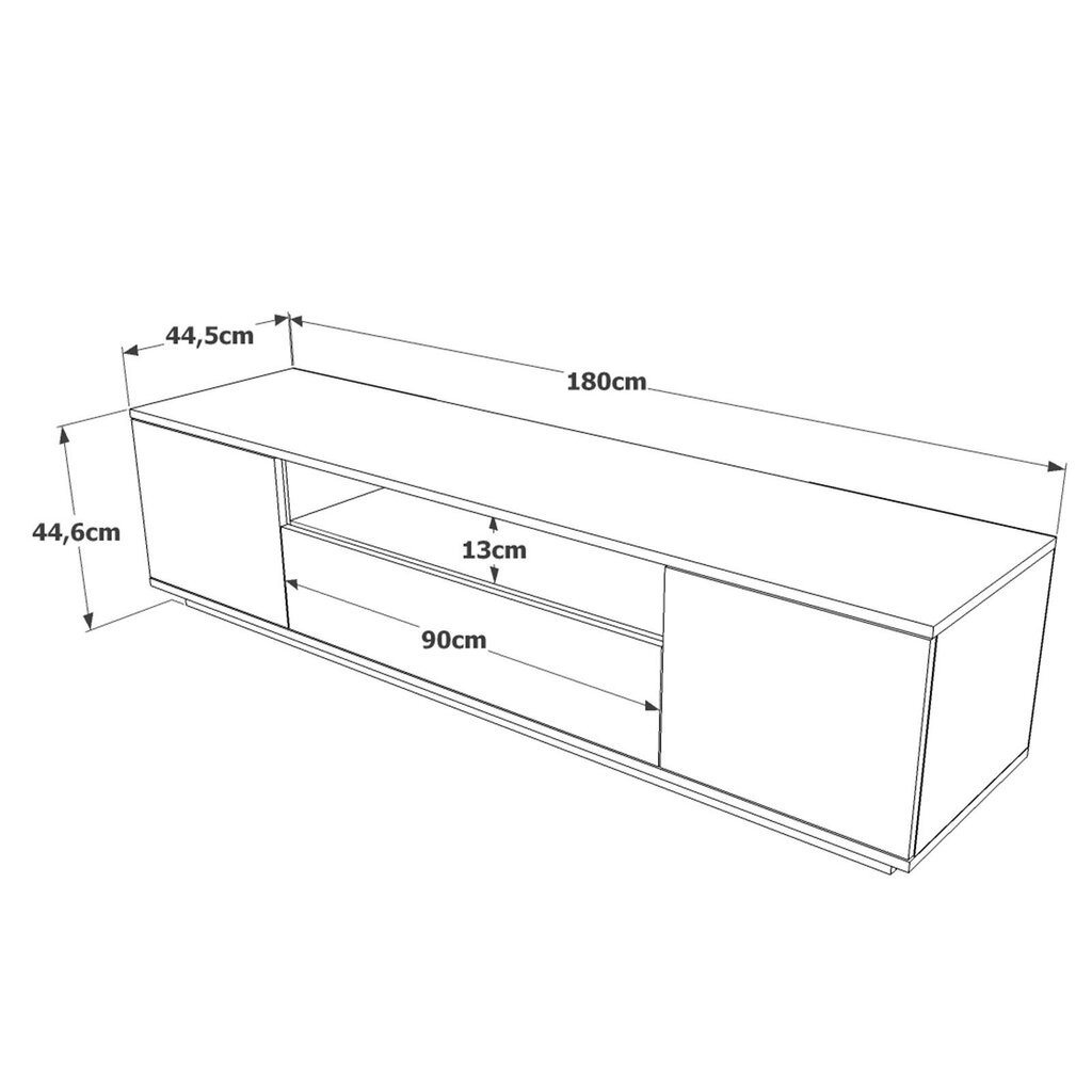 TV staliukas Kalune Design FR7, rudas/baltas kaina ir informacija | TV staliukai | pigu.lt