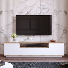 ТВ столик Kalune Design FR7, коричневый/белый цена и информация | Тумбы под телевизор | pigu.lt