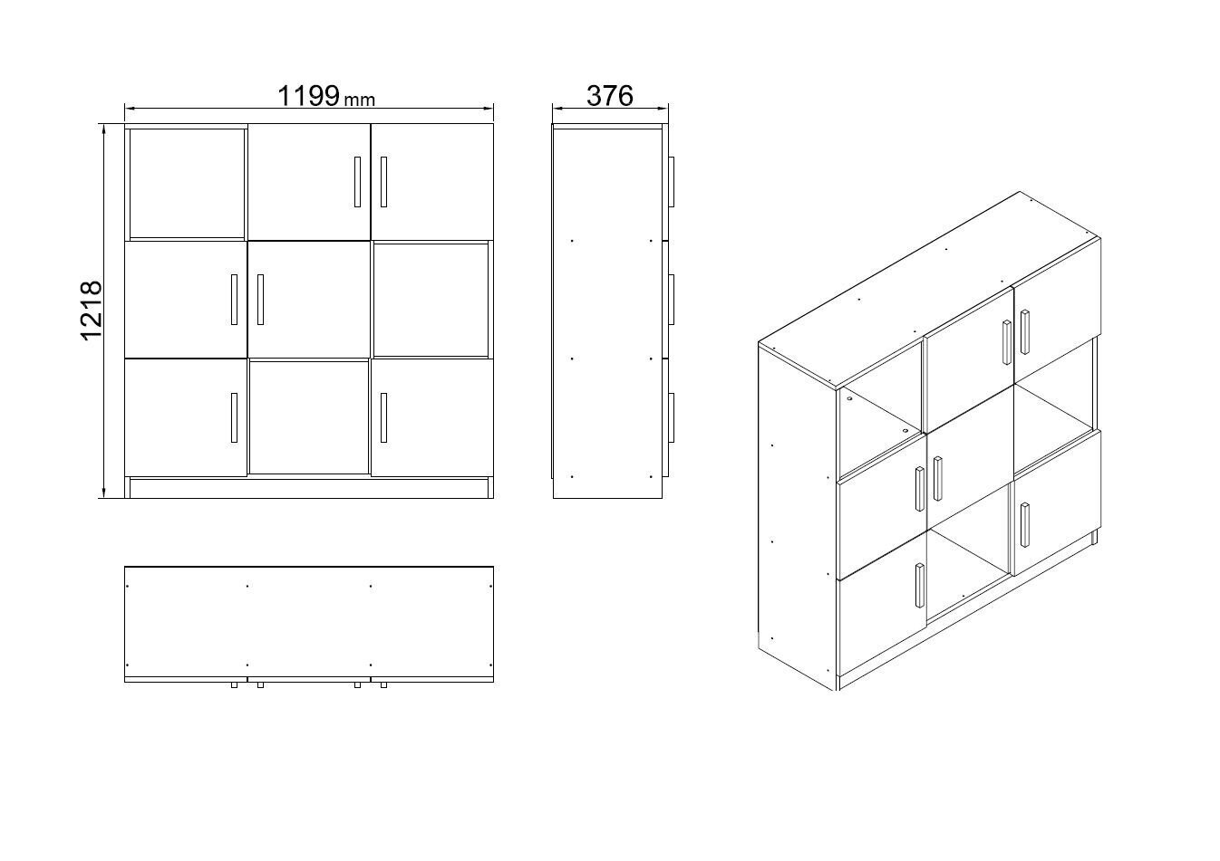 Komoda Kalune Design, balta kaina ir informacija | Komodos | pigu.lt