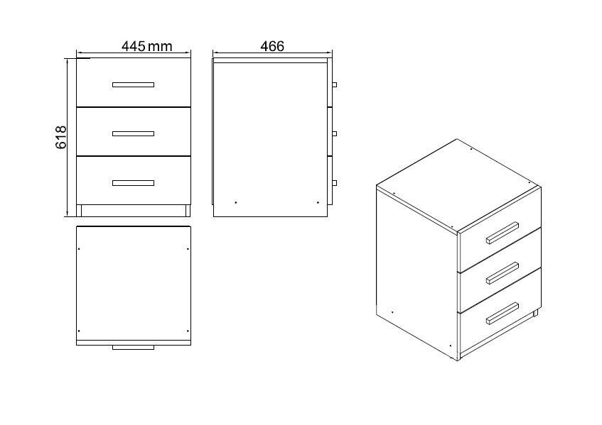 Baldų komplektas Kalune Design VO9, baltas kaina ir informacija | Kompiuteriniai, rašomieji stalai | pigu.lt