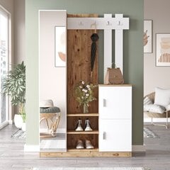 Комплект мебели для прихожей Kalune Design DD7, коричневый/белый цена и информация | Комплекты в прихожую | pigu.lt