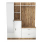 Prieškambario baldų komplektas Kalune Design DD5, rudas/baltas kaina ir informacija | Prieškambario komplektai | pigu.lt