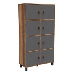 Шкаф Kalune Design MN06, коричневый/серый цена и информация | Шкафчики в гостиную | pigu.lt