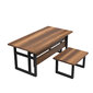Rašomojo stalo ir kavos staliuko komplektas Kalune Design MN07, rudas цена и информация | Kompiuteriniai, rašomieji stalai | pigu.lt