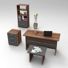 Набор мебели Kalune Design VO11, коричневый/серый цена и информация | Компьютерные, письменные столы | pigu.lt