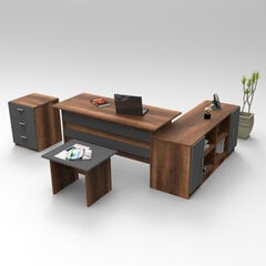 Набор мебели Kalune Design VO13, коричневый/серый цена и информация | Компьютерные, письменные столы | pigu.lt