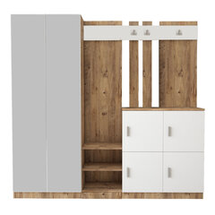 Комплект мебели для прихожей Kalune Design DD9, коричневый/белый цена и информация | Комплекты в прихожую | pigu.lt