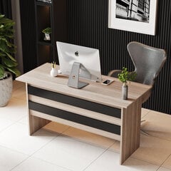 Baldų komplektas Kalune Design VO15, rudas/juodas kaina ir informacija | Kompiuteriniai, rašomieji stalai | pigu.lt