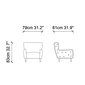 Fotelis Kalune Design Soho, smėlio spalvos kaina ir informacija | Svetainės foteliai | pigu.lt