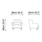Fotelis Kalune Design London, pilkas kaina ir informacija | Svetainės foteliai | pigu.lt