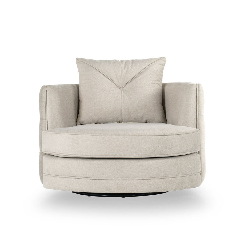 Fotelis Kalune Design Hilal Bergere, smėlio spalvos kaina ir informacija | Svetainės foteliai | pigu.lt
