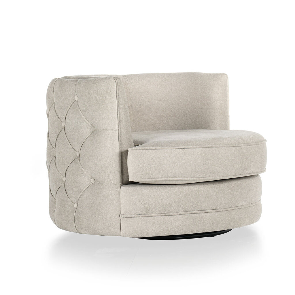 Fotelis Kalune Design Hilal Bergere, smėlio spalvos kaina ir informacija | Svetainės foteliai | pigu.lt