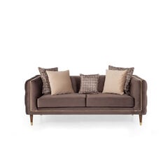 Двухместный диван Kalune Design Olympus, коричневый цена и информация | Диваны | pigu.lt