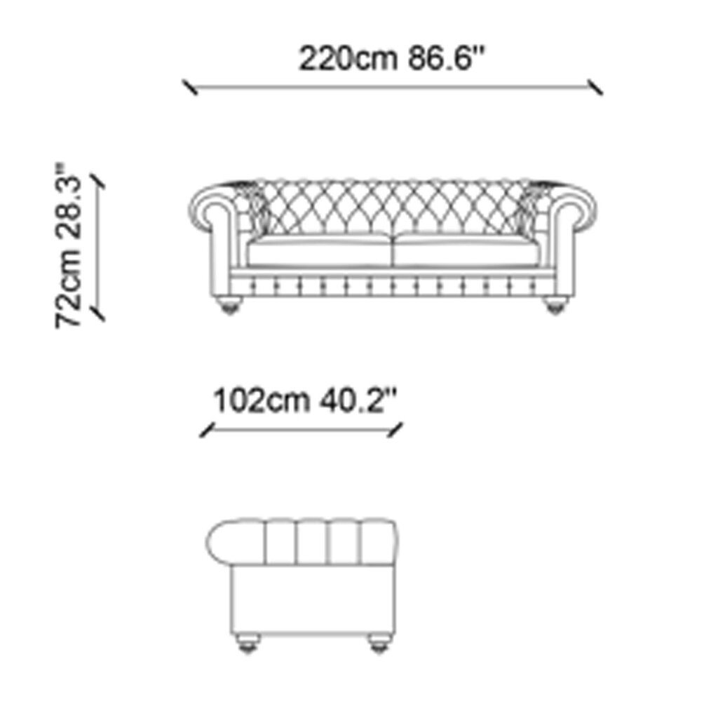 Trivietė sofa Kalune Design London, pilka kaina ir informacija | Sofos | pigu.lt