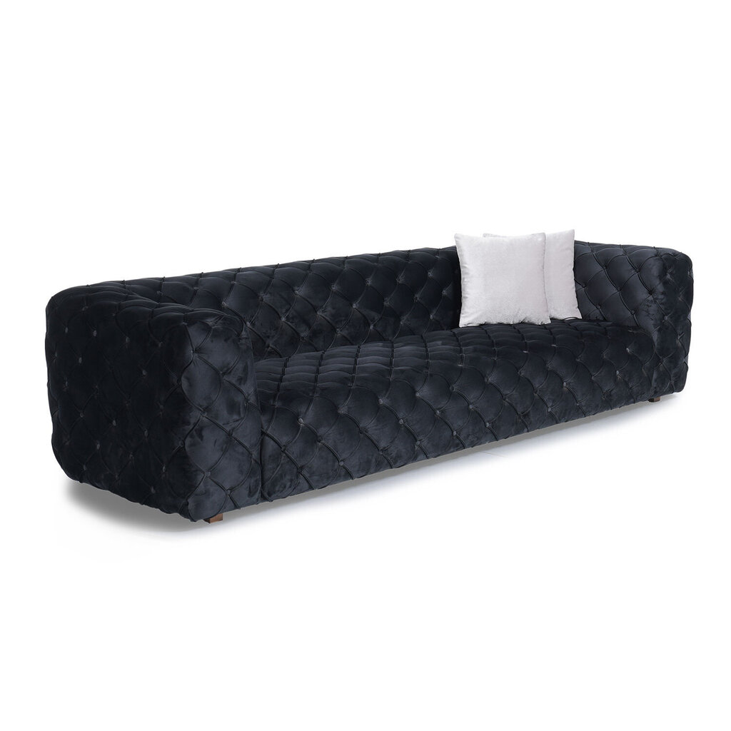 Keturvietė sofa Kalune Design Zeus, juoda kaina ir informacija | Sofos | pigu.lt