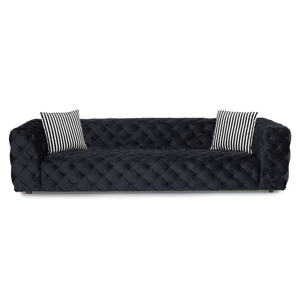 Keturvietė sofa Kalune Design Zeus, juoda kaina ir informacija | Sofos | pigu.lt