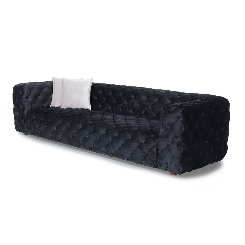 Keturvietė sofa Kalune Design Zeus, juoda kaina ir informacija | Sofos | pigu.lt