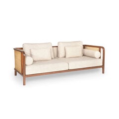 Trivietė sofa Kalune Design Peanut, smėlio spalvos kaina ir informacija | Sofos | pigu.lt