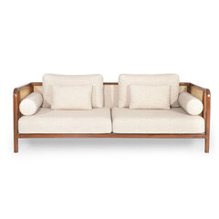 Keturvietė sofa Kalune Design Peanut, smėlio spalvos kaina ir informacija | Sofos | pigu.lt