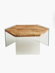 Журнальный столик Kalune Design Hexagon S304, коричневый цена и информация | Журнальные столики | pigu.lt