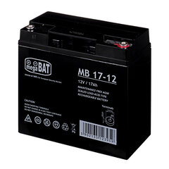 Свинцово-кислотный аккумулятор MPL megaBAT MB 17-12 Батарея ИБП VRLA AGM, необслуживаемый 12 В 17 Ач, черный цена и информация | Akumuliatoriai | pigu.lt