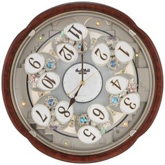 Настенные кварцевые часы Rhythm Woodgrain Blossom   цена и информация | Часы | pigu.lt