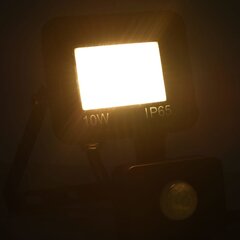 LED prožektorius su jutikliu 10W kaina ir informacija | Žibintuvėliai, prožektoriai | pigu.lt