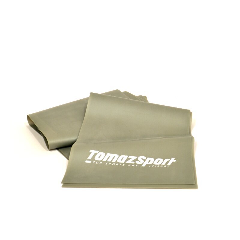 Elastinė Juosta Tomaz Sport Super Heavy 200x15x0,55cm Sidabrinė 25-30lbs kaina ir informacija | Pasipriešinimo gumos, žiedai | pigu.lt