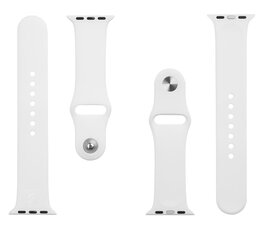 Ремешок Tactical 465 Silicone Band для Apple Watch 1/2/3/4/5/6/7/SE 38/40/41 мм, белый цена и информация | Аксессуары для смарт-часов и браслетов | pigu.lt