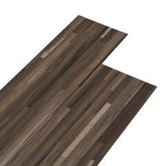 Grindų plokštės, rudos, PVC, 5,21m², 2mm, dryžuotos kaina ir informacija | Laminuotos grindys | pigu.lt