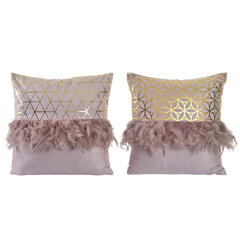 DKD Home Decor dekoratyvinė pagalvėlė Plunksnos, 2 vnt. kaina ir informacija | Dekoratyvinės pagalvėlės ir užvalkalai | pigu.lt