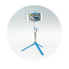 Bluetooth asmenukių lazda su trikoju ir nuotolinio valdymo pulteliu, selfie stick, mėlyna kaina ir informacija | Asmenukių lazdos (selfie sticks) | pigu.lt