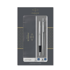 Plunksnakotis ir tušinukas Parker Jotter Stainless Steel CT 2093258 kaina ir informacija | Rašymo priemonės | pigu.lt