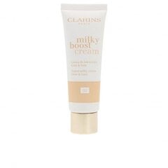 Тонирующий крем Clarins Milky Boost Cream Glow & Care - BB krém 45 мл,  02 #F7CAAB цена и информация | Пудры, базы под макияж | pigu.lt