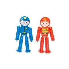 Фигурки полицейский и пожарный MOCHTOYS Pin Bricks EMERGENCY цена и информация | Конструкторы и кубики | pigu.lt