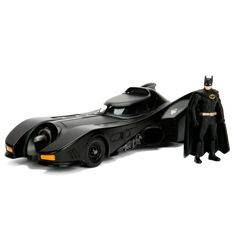 Metalinis DC Comics Batman Batmobile 1989 m. automobilis + figūrėlių rinkinys, juodas kaina ir informacija | Žaislai berniukams | pigu.lt