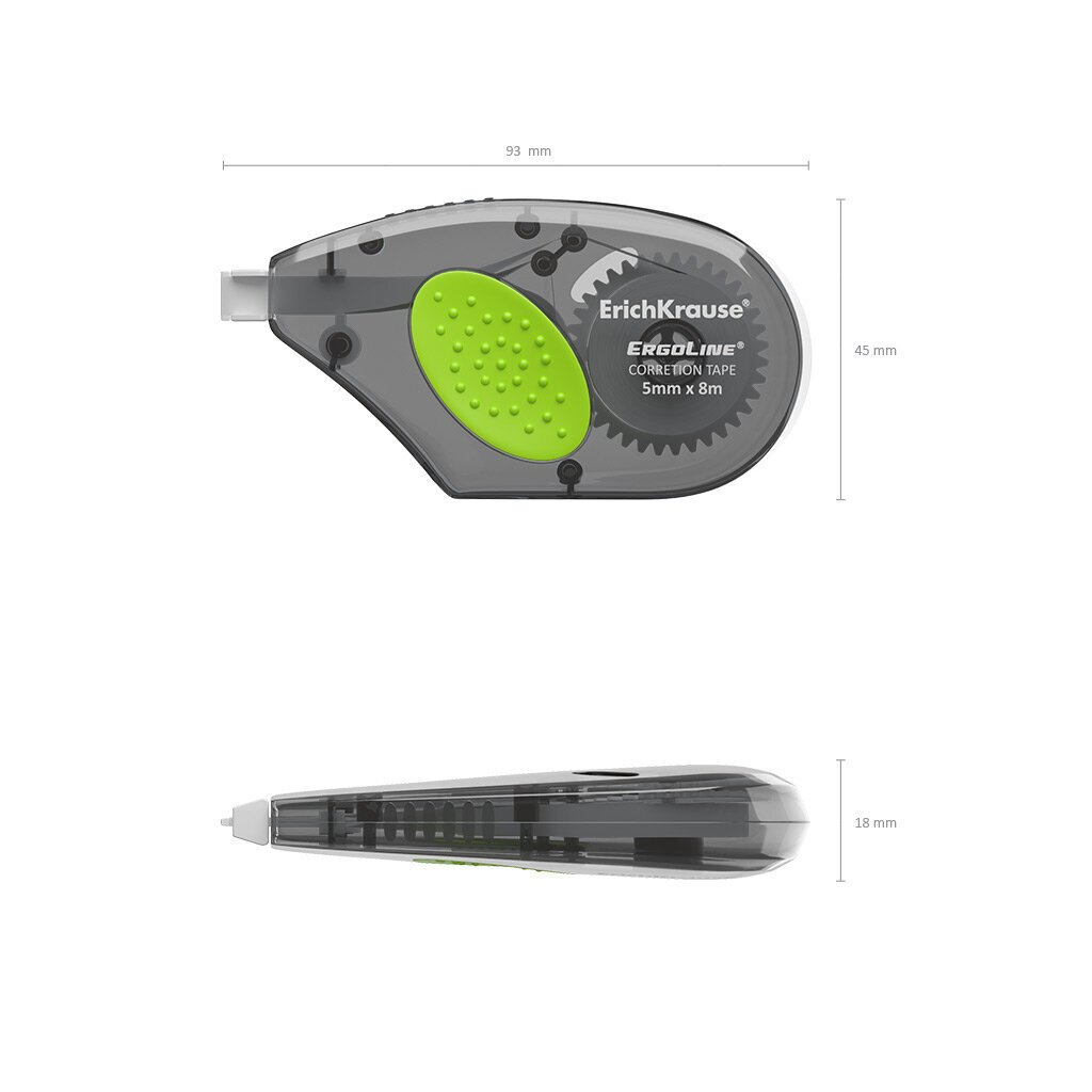 Juostinis korektorius ErichKrause® ErgoLine® su guminiu intarpu, 5mm x 8m kaina ir informacija | Kanceliarinės prekės | pigu.lt