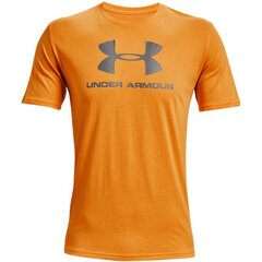 Sportiniai marškinėliai vyrams Under Armor Sportstyle Logo SS T-shirt M 1329590-755, oranžiniai kaina ir informacija | Sportinė apranga vyrams | pigu.lt