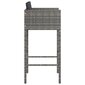 vidaXL Baro kėdės su pagalvėlėmis, 2vnt., pilka цена и информация | Virtuvės ir valgomojo kėdės | pigu.lt