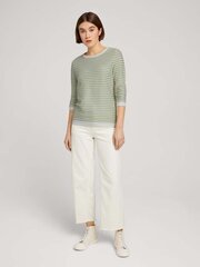 Tom Tailor moteriškas megztinis, žalias/baltas kaina ir informacija | Megztiniai moterims | pigu.lt