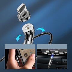 Joyroom magnetic USB - Lightning charging cable 2,4A, 1,2m (S-1224X2 L black) kaina ir informacija | Laidai telefonams | pigu.lt